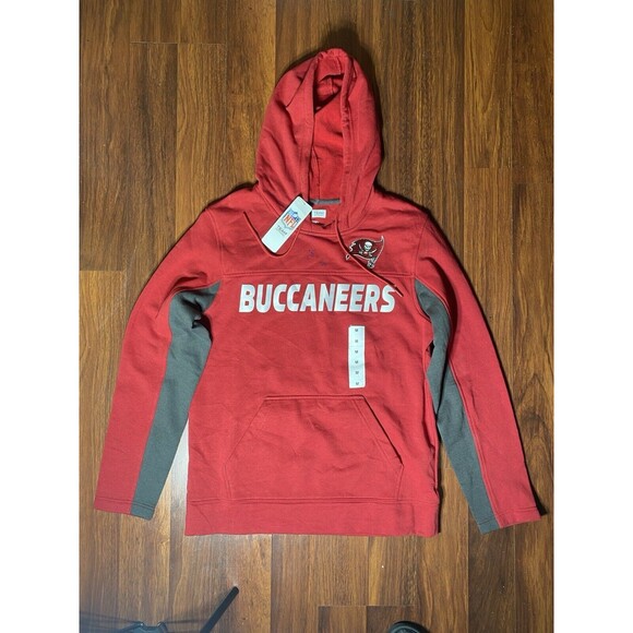 Team Apparel Men's Long Sleeve NFL Tampa Bay Buccaneers Drawstring Hoodie Medium - Picture 1 of 6